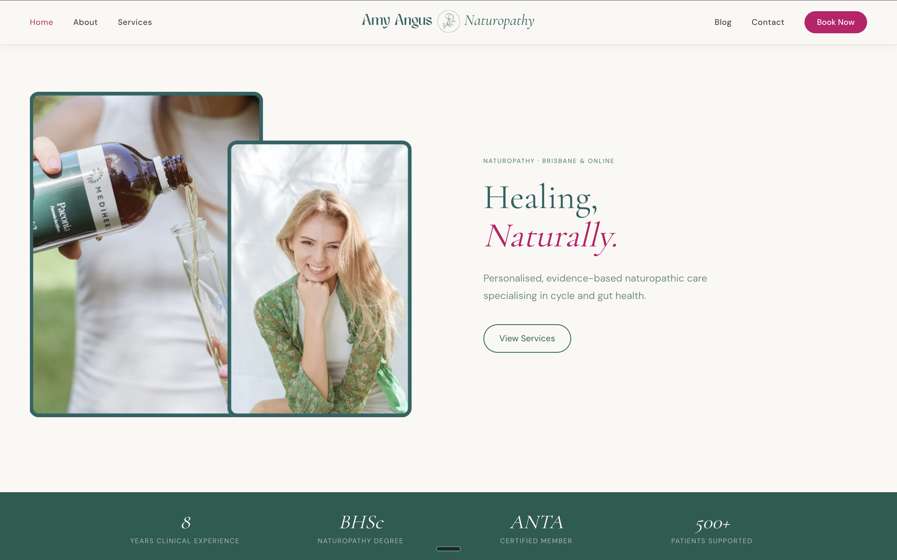 Amy Angus Naturopathy website