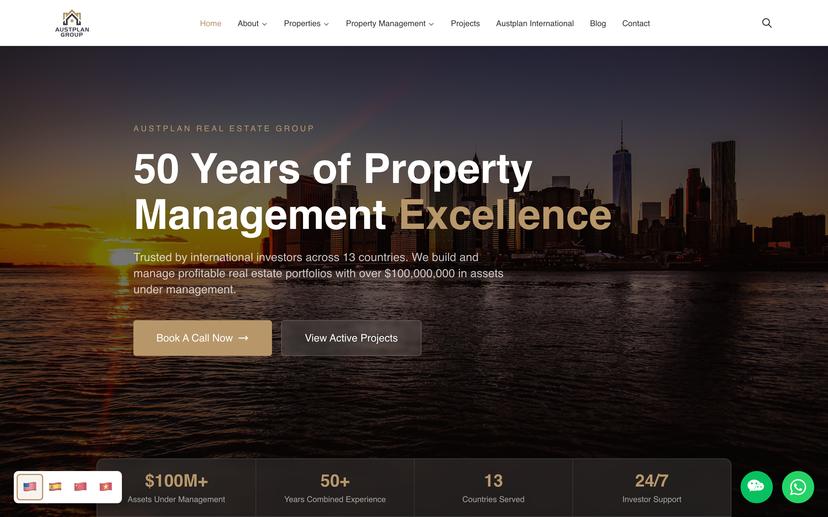 Austplan Real Estate Group website preview