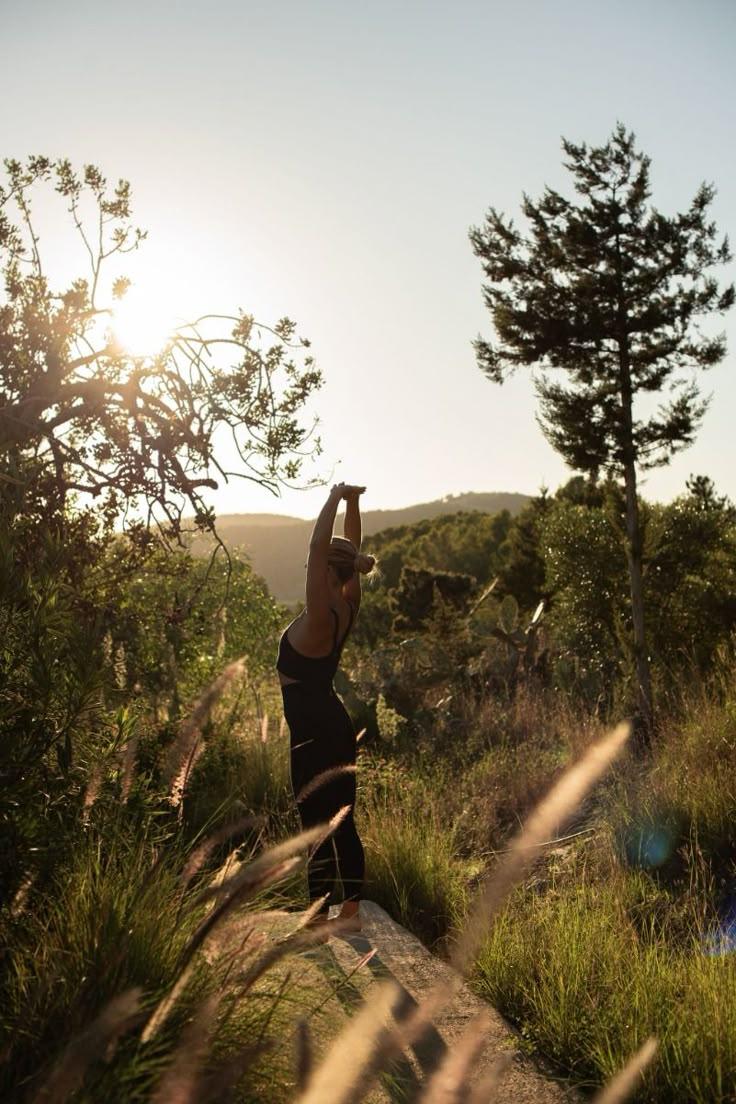 A woman at peace after a healing retreat experience
