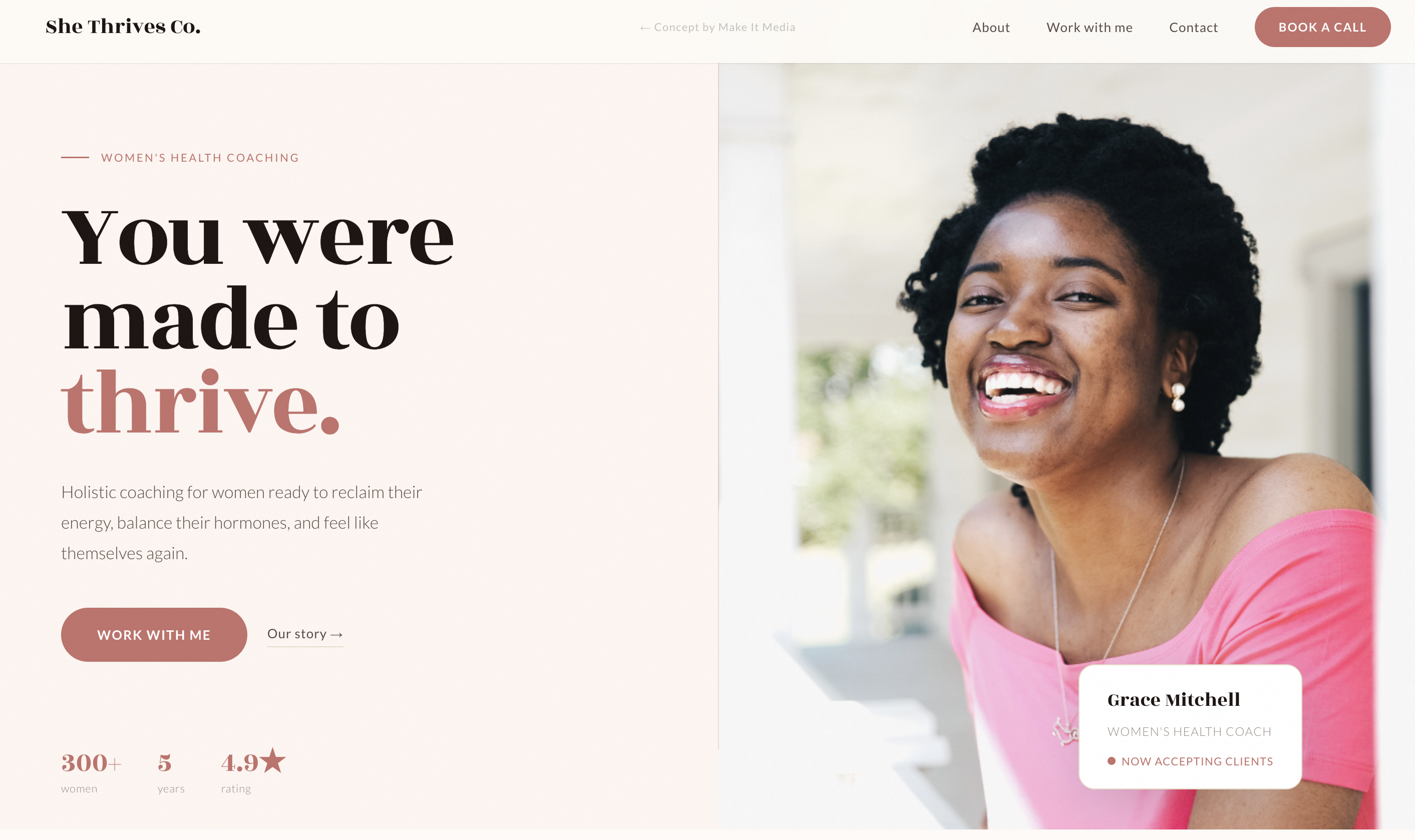 She Thrives Co. website preview