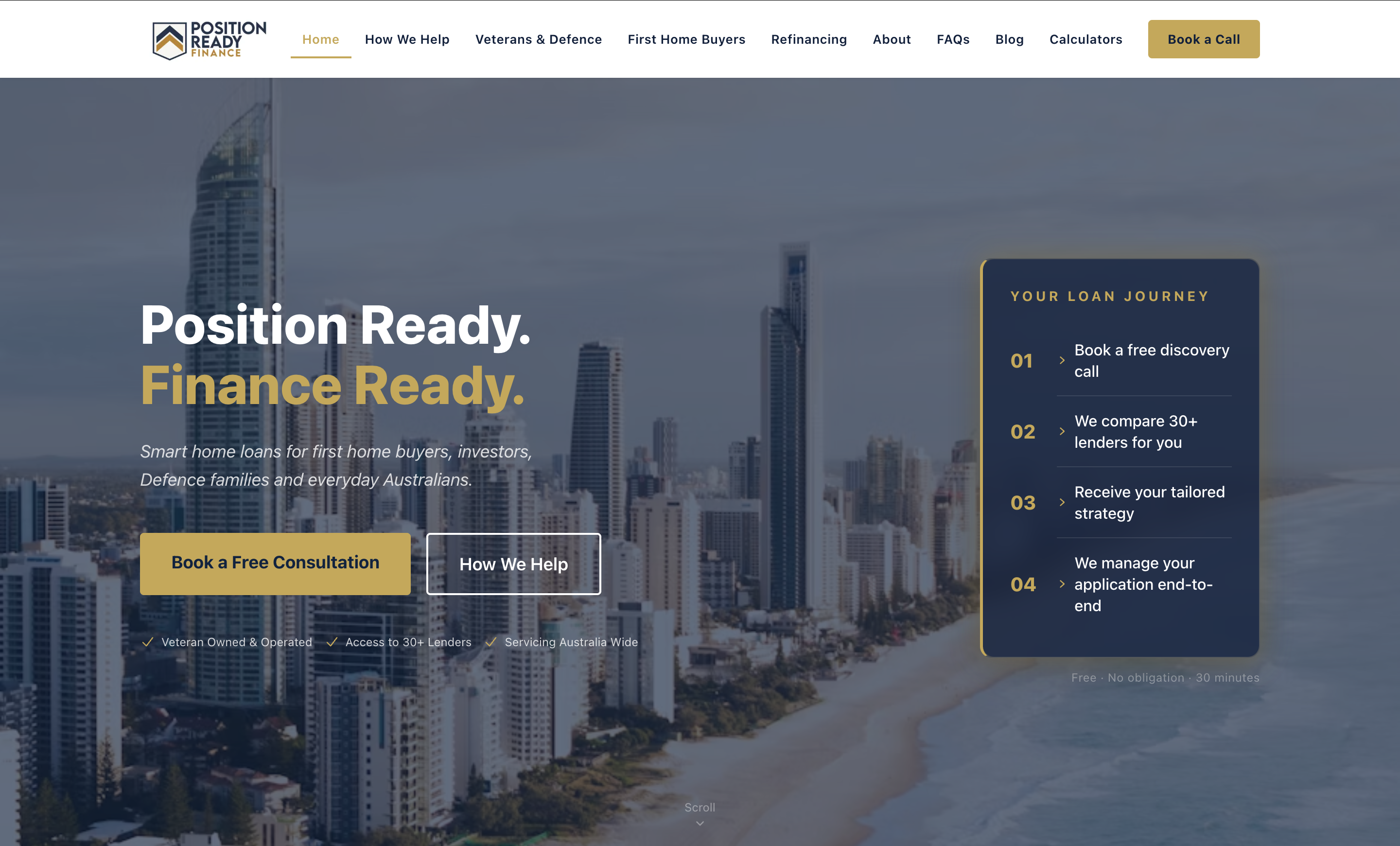 Position Ready Finance website preview