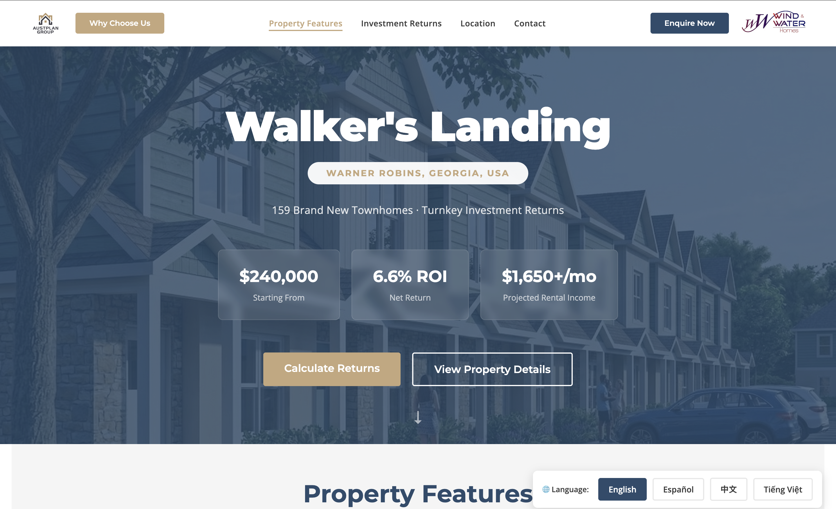 Walker's Landing Georgia website preview