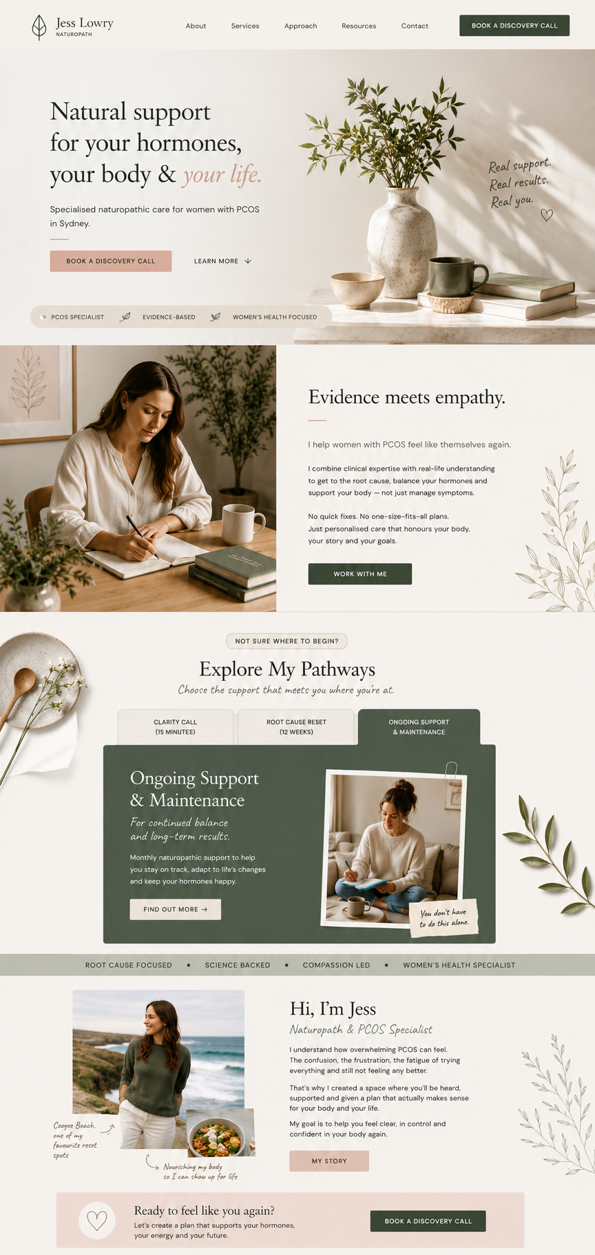 PCOS Naturopath concept design by Make It Media